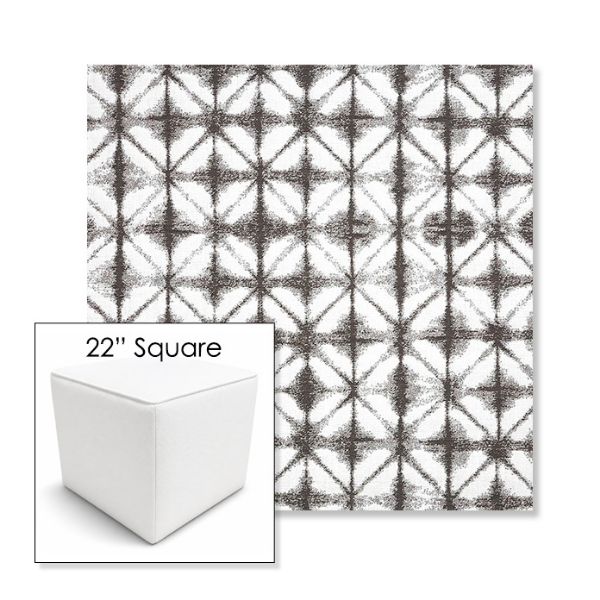 Picture of Midori Stone | 22" Square Outdoor Pouf or Ottoman | Sunbrella Fabrics