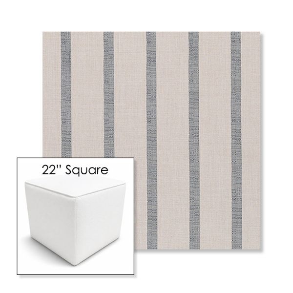 Picture of Mixi Sky | 22" Square Outdoor Pouf or Ottoman | Sunbrella Fabrics