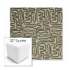 Picture of Nema Sagebrush | 22" Square Outdoor Pouf or Ottoman | Sunbrella Fabrics