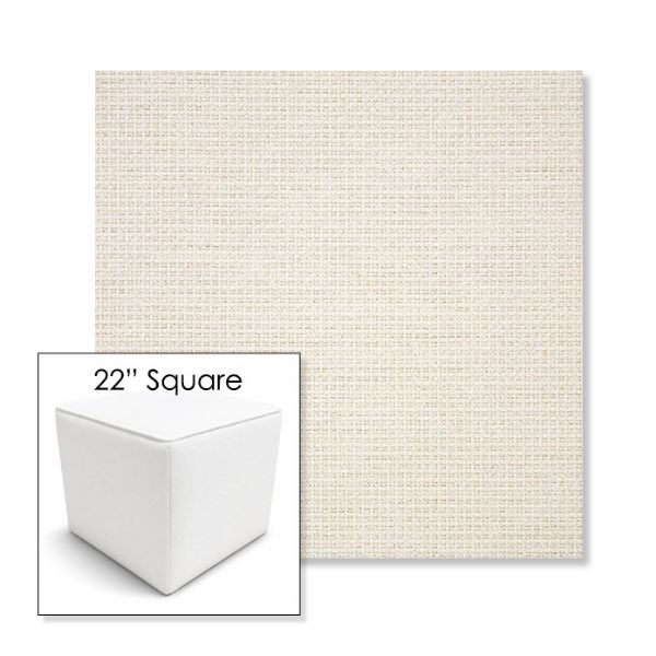 Picture of Nurture White | 22" Square Outdoor Pouf or Ottoman | Sunbrella Fabrics