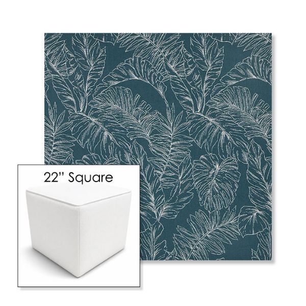Picture of Palma Renew | 22" Square Outdoor Pouf or Ottoman | Sunbrella Fabrics