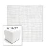 Picture of Piazza White | 22" Square Outdoor Pouf or Ottoman | Sunbrella Fabrics