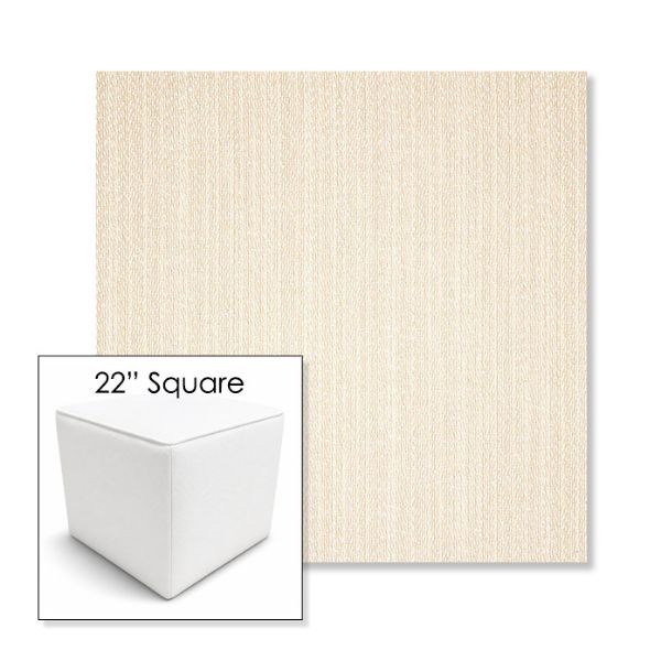Picture of Posh Linen | 22" Square Outdoor Pouf or Ottoman | Sunbrella Fabrics