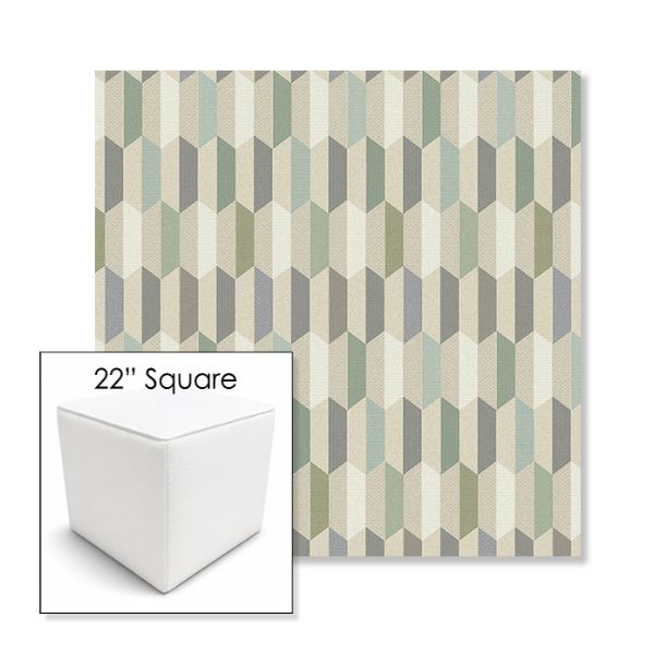 Picture of Precise Spring | 22" Square Outdoor Pouf or Ottoman | Sunbrella Fabrics