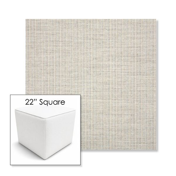 Picture of Proven Dove | 22" Square Outdoor Pouf or Ottoman | Sunbrella Fabrics