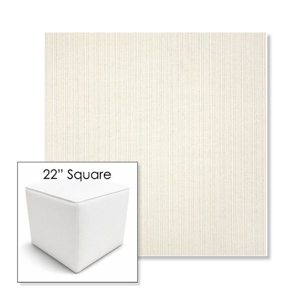 Picture of Proven Ivory | 22" Square Outdoor Pouf or Ottoman | Sunbrella Fabrics