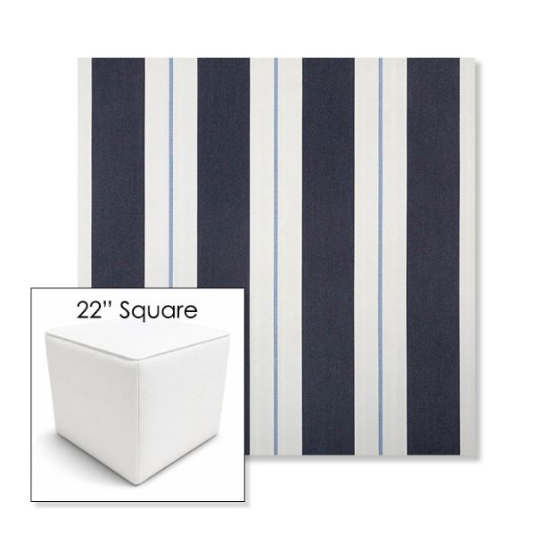 Picture of Relate Harbor | 22" Square Outdoor Pouf or Ottoman | Sunbrella Fabrics