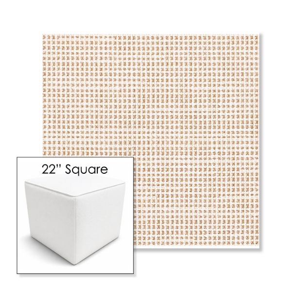 Picture of Rest Bisque | 22" Square Outdoor Pouf or Ottoman | Sunbrella Fabrics
