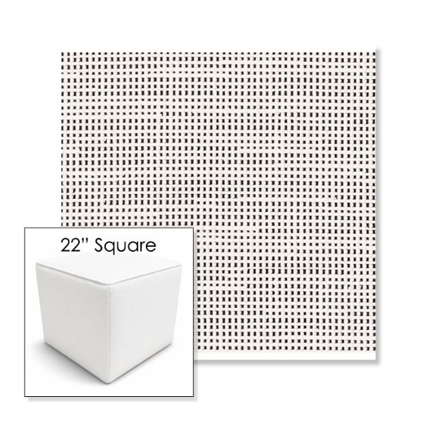 Picture of Rest Ink | 22" Square Outdoor Pouf or Ottoman | Sunbrella Fabrics