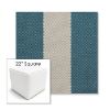 Picture of Rothko Curacao | 22" Square Outdoor Pouf or Ottoman | Sunbrella Fabrics