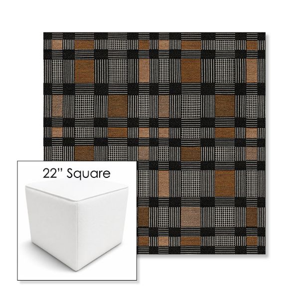 Picture of Rubix Center City | 22" Square Outdoor Pouf or Ottoman | Sunbrella Fabrics