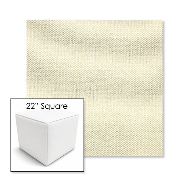 Picture of Sailcloth Sailor | 22" Square Outdoor Pouf or Ottoman | Sunbrella Fabrics