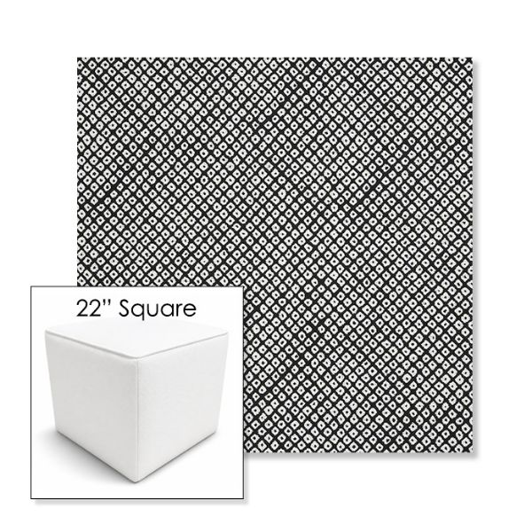 Picture of Shibori Classic | 22" Square Outdoor Pouf or Ottoman | Sunbrella Fabrics