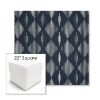 Picture of Spinner Diamond Midnight | 22" Square Outdoor Pouf or Ottoman | Sunbrella Fabrics