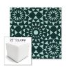 Picture of Sundial Seaweed | 22" Square Outdoor Pouf or Ottoman | Sunbrella Fabrics