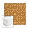 Picture of Sundial Sunbeam | 22" Square Outdoor Pouf or Ottoman | Sunbrella Fabrics
