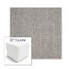 Picture of Tailored Fog | 22" Square Outdoor Pouf or Ottoman | Sunbrella Fabrics