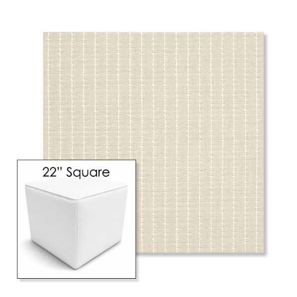 Picture of Trail Cloud | 22" Square Outdoor Pouf or Ottoman | Sunbrella Fabrics