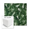 Picture of Tropics Jungle | 22" Square Outdoor Pouf or Ottoman | Sunbrella Fabrics