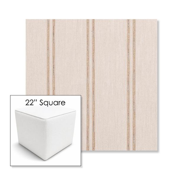 Picture of Wayward Wren | 22" Square Outdoor Pouf or Ottoman | Sunbrella Fabrics