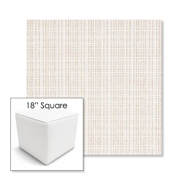 Picture of Benson Sand | 18" Square Outdoor Pouf or Ottoman | Sunbrella Fabrics