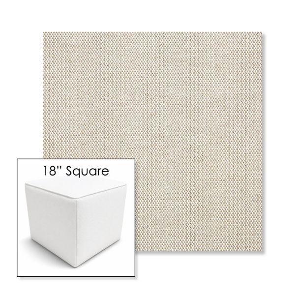 Picture of Blend Linen | 18" Square Outdoor Pouf or Ottoman | Sunbrella Fabrics