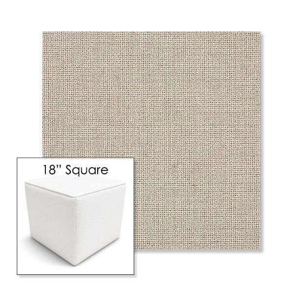 Picture of Bliss Sand | 18" Square Outdoor Pouf or Ottoman | Sunbrella Fabrics