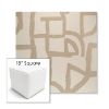Picture of Brushstroke Stucco | 18" Square Outdoor Pouf or Ottoman | Sunbrella Fabrics