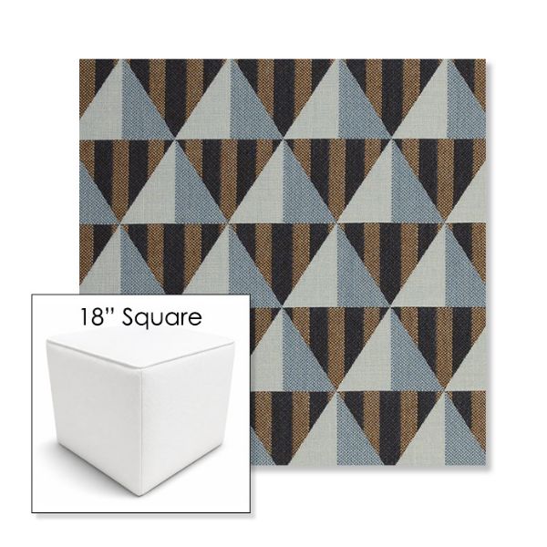 Picture of Buoy Cape Cod | 18" Square Outdoor Pouf or Ottoman | Sunbrella Fabrics