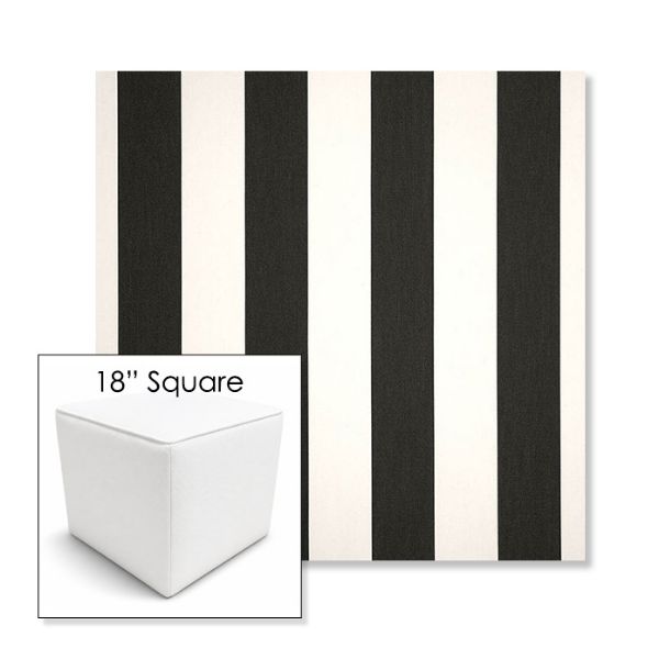 Picture of Cabana Classic | 18" Square Outdoor Pouf or Ottoman | Sunbrella Fabrics