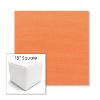 Picture of Canvas Tangerine | 18" Square Outdoor Pouf or Ottoman | Sunbrella Fabrics