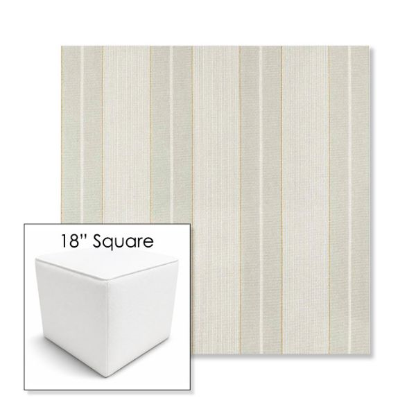 Picture of Carlo Celery | 18" Square Outdoor Pouf or Ottoman | Sunbrella Fabrics