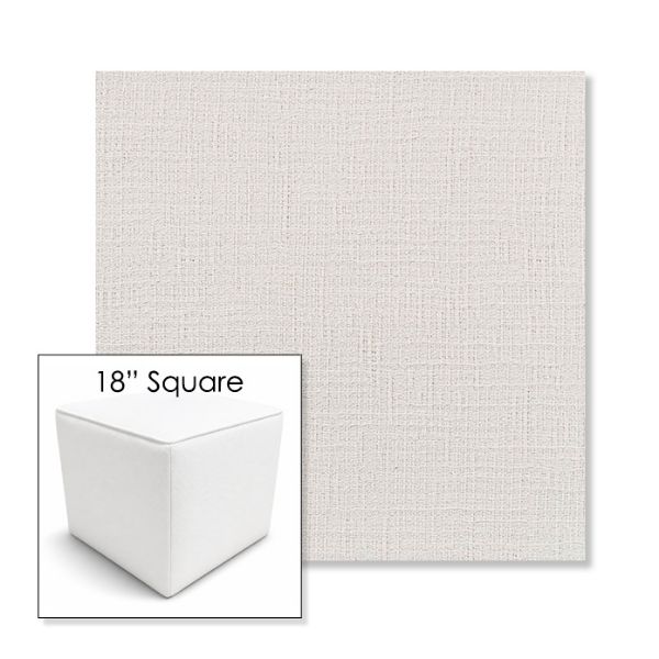 Picture of Cassava White | 18" Square Outdoor Pouf or Ottoman | Sunbrella Fabrics