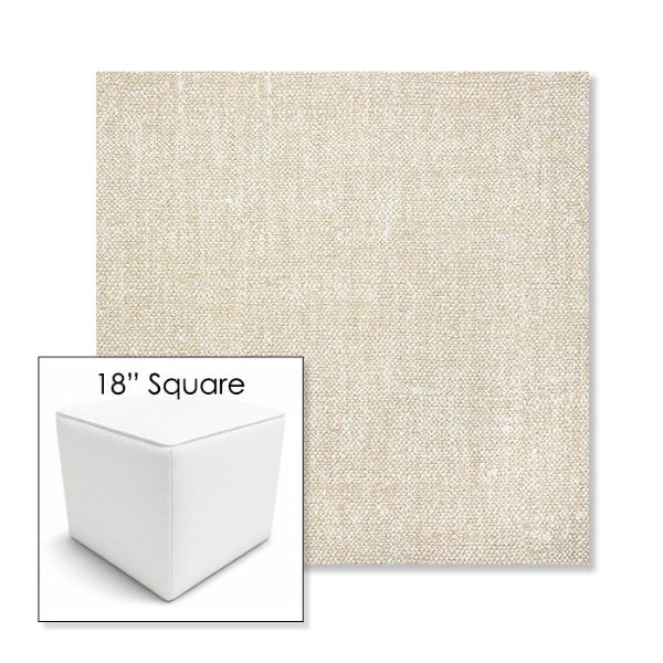 Picture of Chartres Cloud | 18" Square Outdoor Pouf or Ottoman | Sunbrella Fabrics