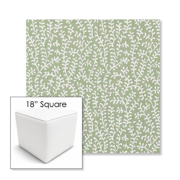 Picture of Eberly Spring | 18" Square Outdoor Pouf or Ottoman | Sunbrella Fabrics