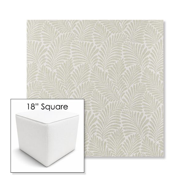 Picture of Frond Spring | 18" Square Outdoor Pouf or Ottoman | Sunbrella Fabrics