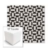 Picture of Hoopla Panda | 18" Square Outdoor Pouf or Ottoman | Sunbrella Fabrics