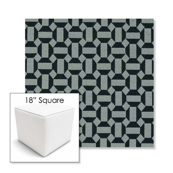 Picture of Hoopla Plume | 18" Square Outdoor Pouf or Ottoman | Sunbrella Fabrics