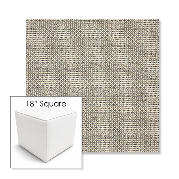 Picture of Hybrid Smoke | 18" Square Outdoor Pouf or Ottoman | Sunbrella Fabrics