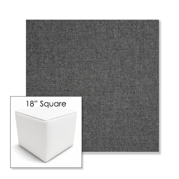 Picture of Idol Slate | 18" Square Outdoor Pouf or Ottoman | Sunbrella Fabrics