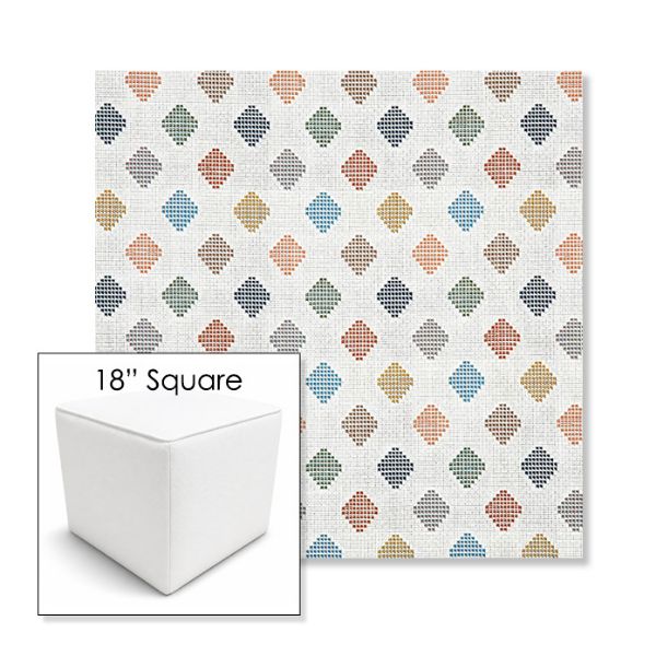 Picture of Infused Gem | 18" Square Outdoor Pouf or Ottoman | Sunbrella Fabrics