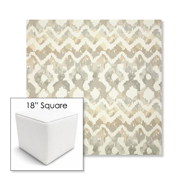 Picture of Inga Marble | 18" Square Outdoor Pouf or Ottoman | Sunbrella Fabrics