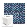 Picture of Inga Waterscape | 18" Square Outdoor Pouf or Ottoman | Sunbrella Fabrics