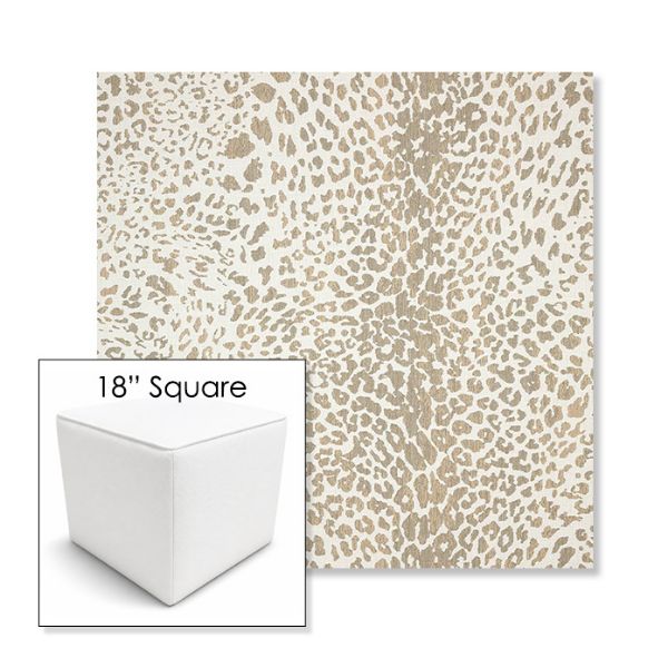 Picture of Instinct Dune | 18" Square Outdoor Pouf or Ottoman | Sunbrella Fabrics