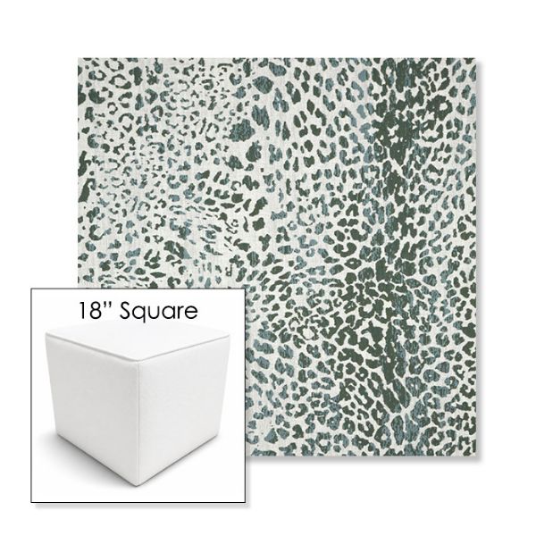 Picture of Instinct Willow | 18" Square Outdoor Pouf or Ottoman | Sunbrella Fabrics