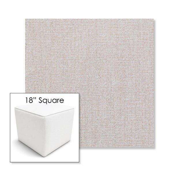 Picture of Kismet Flax | 18" Square Outdoor Pouf or Ottoman | Sunbrella Fabrics