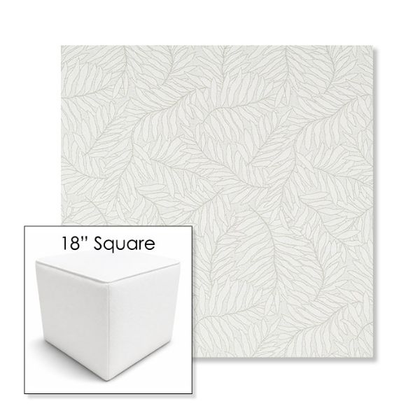 Picture of Lively Sage | 18" Square Outdoor Pouf or Ottoman | Sunbrella Fabrics