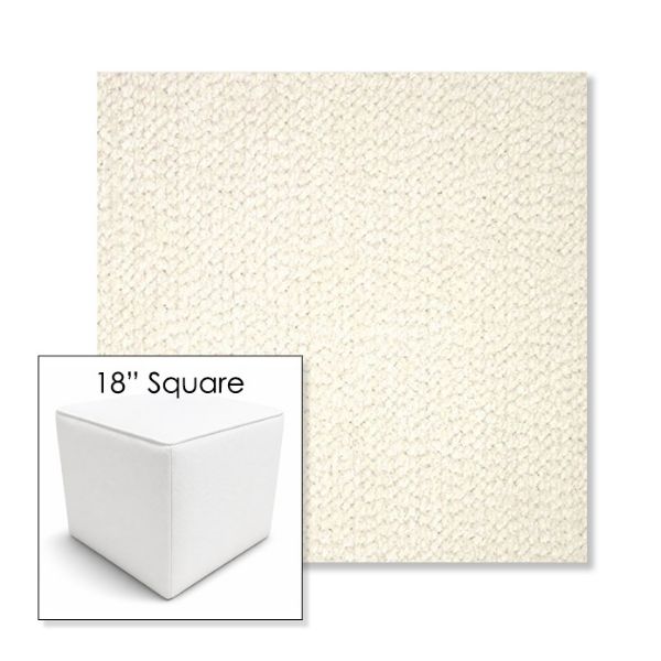 Picture of Margo Snow | 18" Square Outdoor Pouf or Ottoman | Sunbrella Fabrics