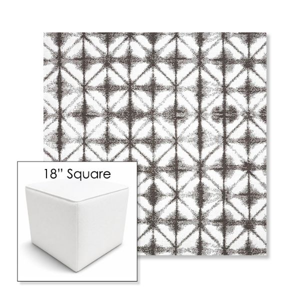 Picture of Midori Stone | 18" Square Outdoor Pouf or Ottoman | Sunbrella Fabrics