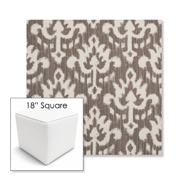 Picture of Patra Mushroom | 18" Square Outdoor Pouf or Ottoman | Sunbrella Fabrics